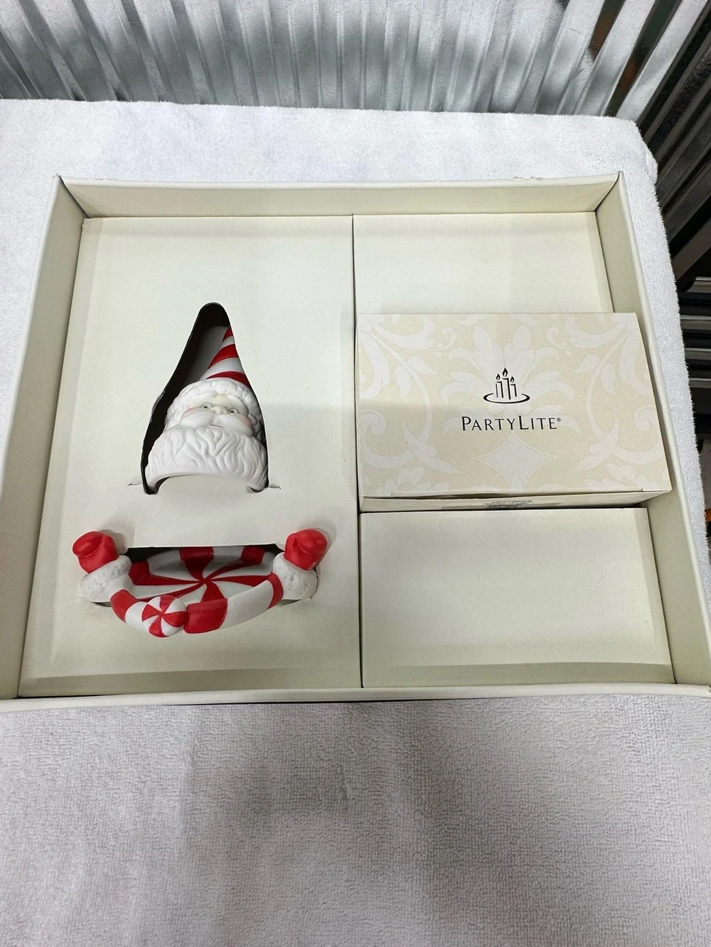 Retired PartyLite Sweets and Treats Christmas Santa Gift Set